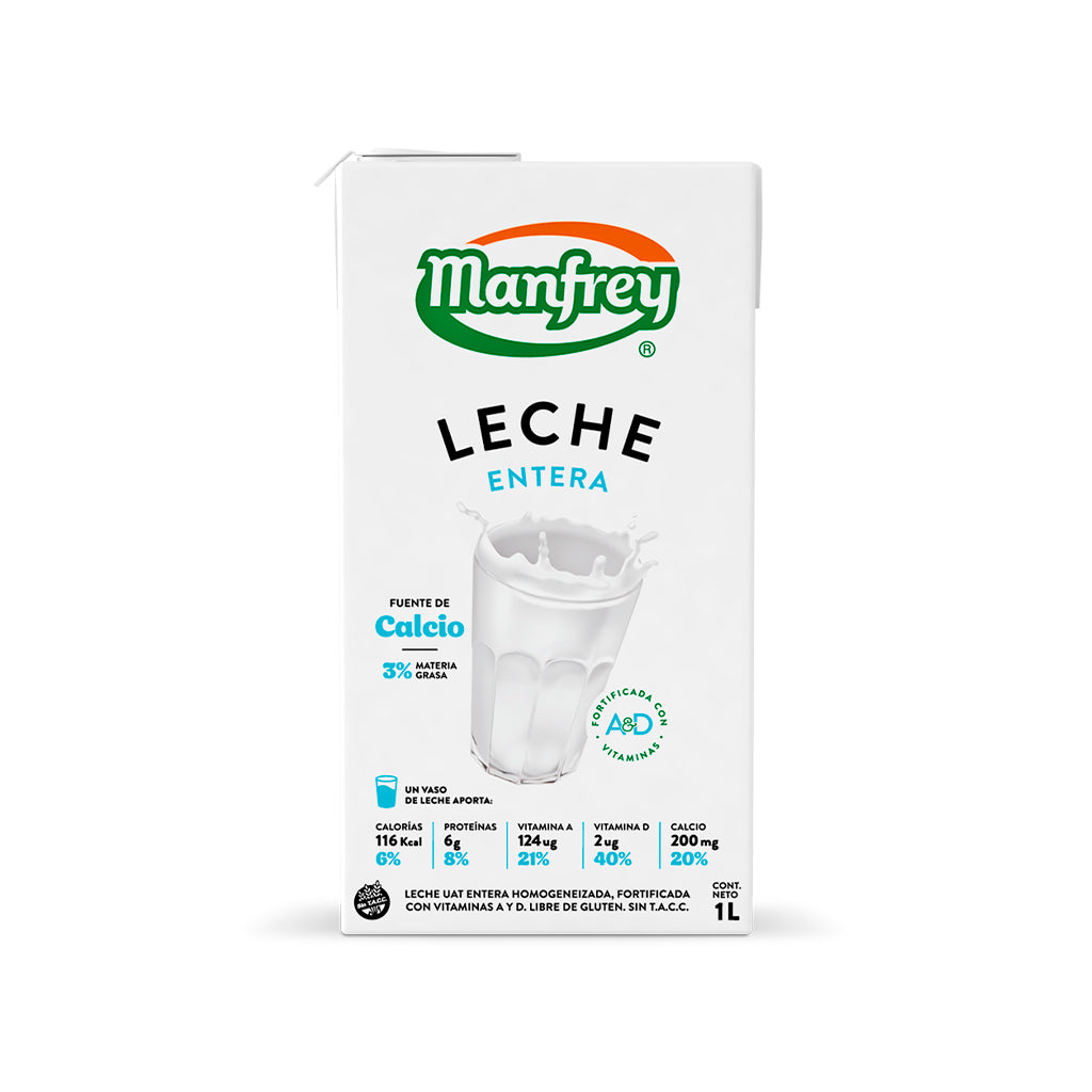 Leche larga vida Entera x1lt - Manfrey