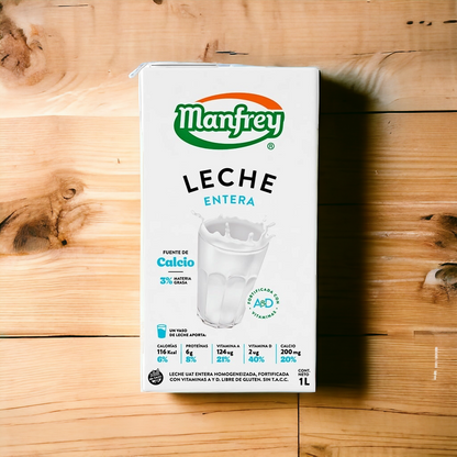 Leche larga vida Entera x1lt - Manfrey